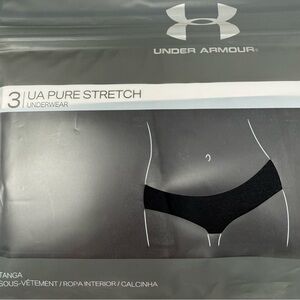 Under Armour Women’s Size XL Pure Stretch Thong underwear 3 Pair 1325615 New